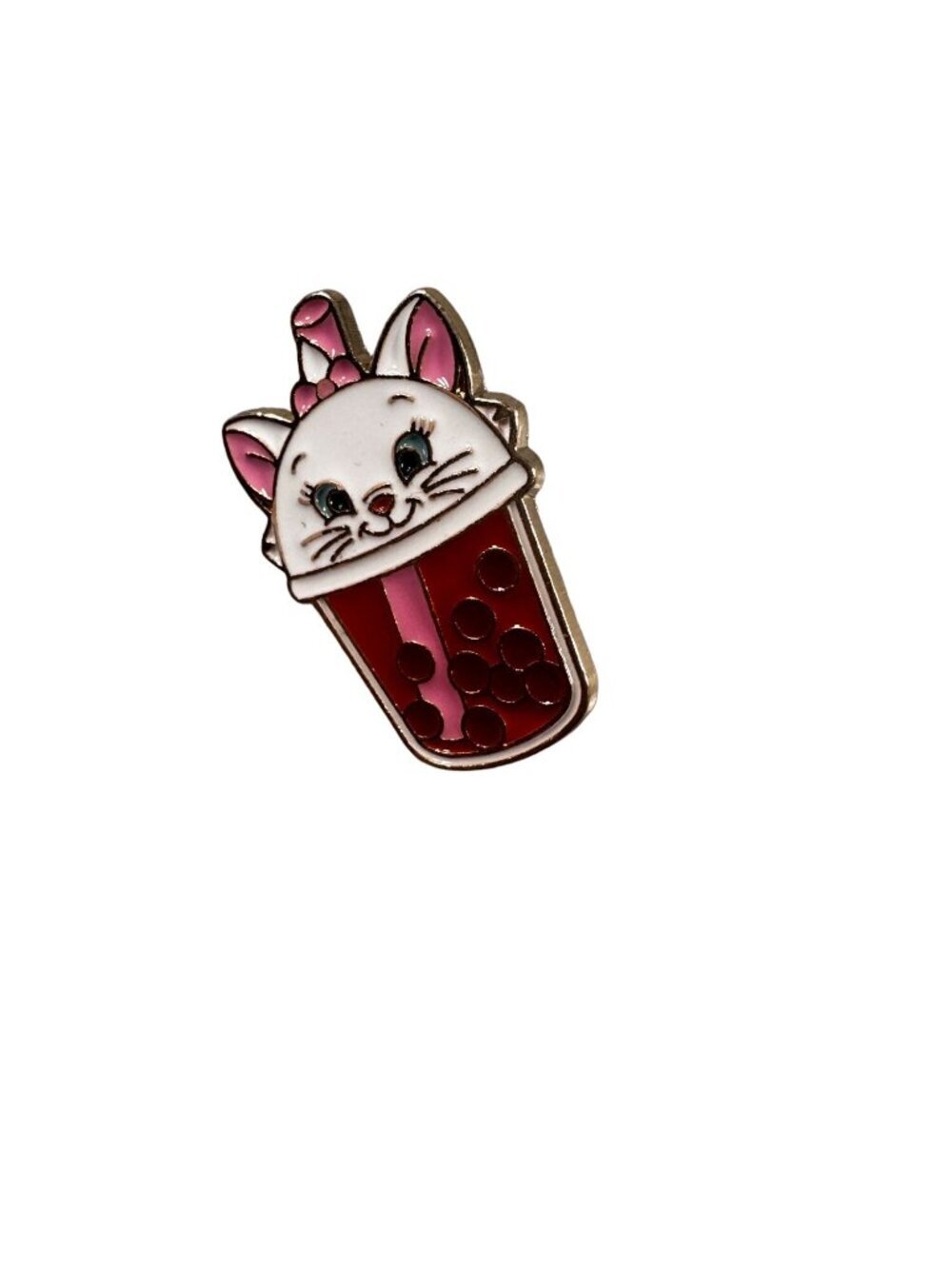 Marie Aristocat Lapel Pin Boba Tea Cat Kitten Brooch Badge Jewelry Accessories